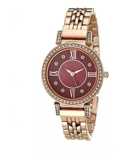 Anne Klein Reloj Para Dama - Oro Rosa/guinda