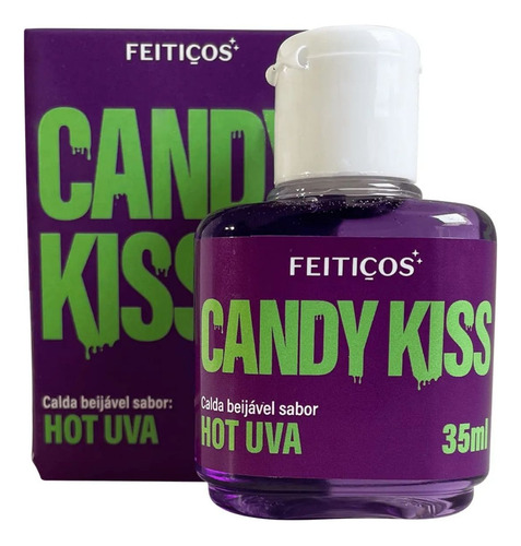 Gel Corporal Intimo Beijável Candy Kiss Hot Uva 35ml