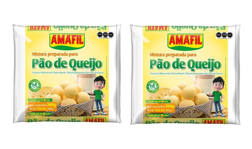 Harina Mezcla Para Pan De Queso Amafil 500g- 2 Piezas