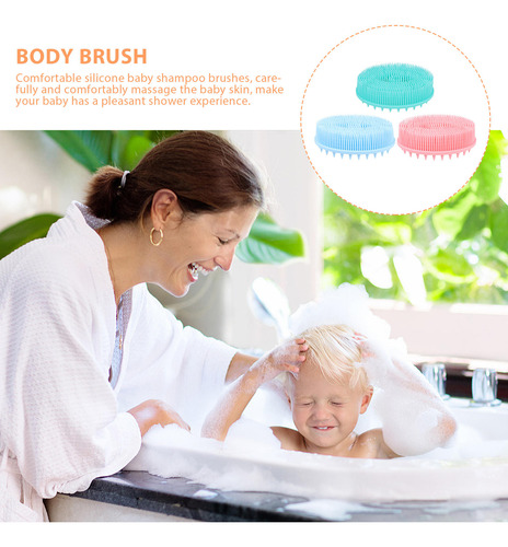 Cepillo De Silicona Para Baño De Silicona Para Bebés, Masaje