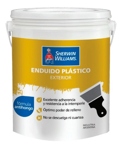 Enduido Plástico Exterior Sherwin 10 Litros Serrentino