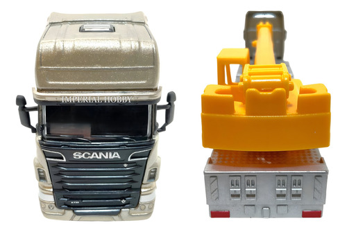 Scania V8 R730 Grua - Nuevo Sin Caja - C Camion Welly 1/64 Champagne