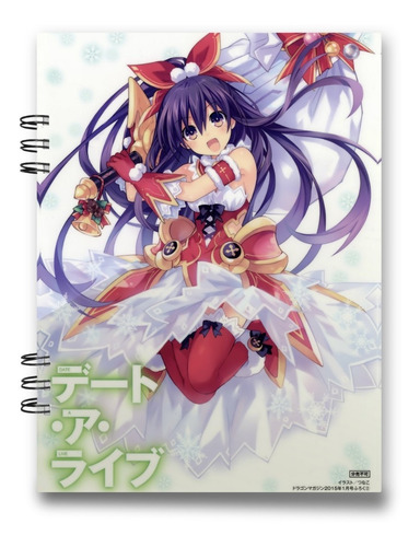 Imagen 2 de 6 de Cuaderno Anime Date A Live 15x20 Cms Media Carta 100 Hojas