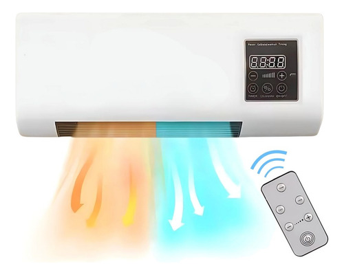 Calefactor Mural 2 En 1 1800w Con Control Y Colgador Ropa