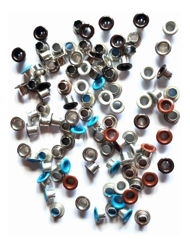 Ojalillos Metalicos Eyelets N°450 Mix Colores 500 Unid