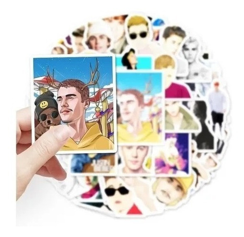 Stickers Autoadhesivos - Justin Bieber (50 Unidades)