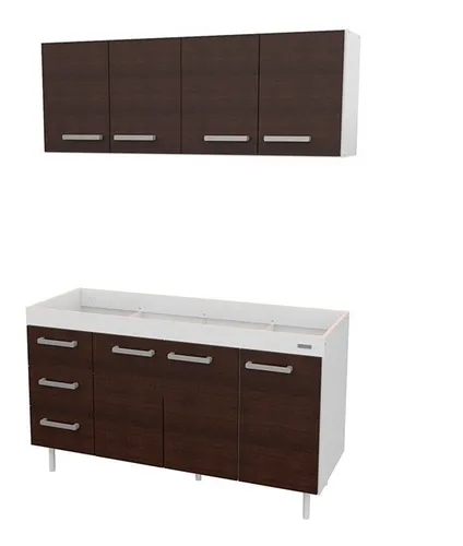 comprar Combo Cocina Bajo Mesada Y Alacena Mueble  1,40 Mt Sin Bacha