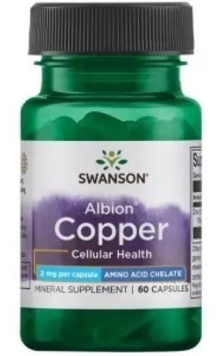 Cobre quelatado Albion 60 Cap 2 mg de cobre