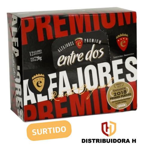 Alfajor Premium Entre Dos - Caja X12 Ud. Surtido Caba Y Gba