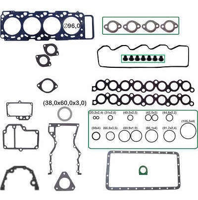 Jogo Junta Motor Fibra Gm S10 2.8 12v 132cv Diesel 00/01 Bj