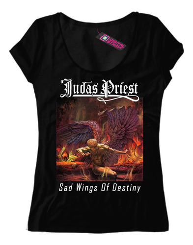 Remera Mujer Judas Priest Sad Wings Of Destiny T817 Premium