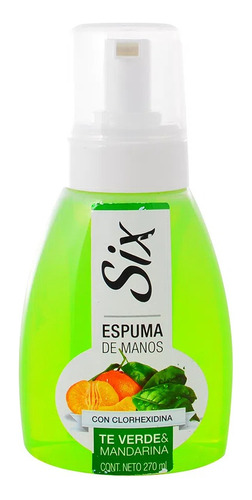 Espuma De Manos Six Té Verde Y Mandarina 270 Ml