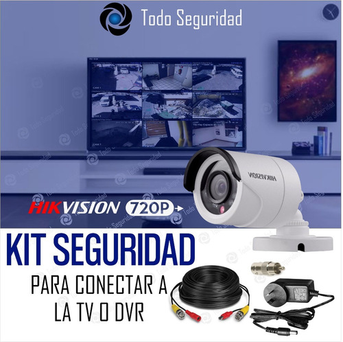 Kit Seguridad Camara Infrarroja Listo P/ Conectar A Tv O Dvr