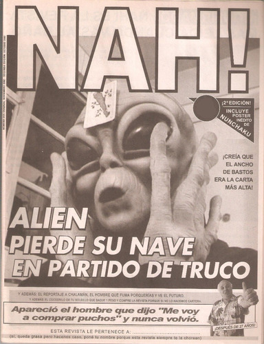 Revista Nah! N° 2 Segunda Edición Alien Nave Truco Nunchaku
