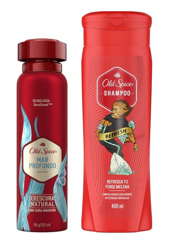 Shampoo Refresh + Desodorante Mar Profundo Old Spice