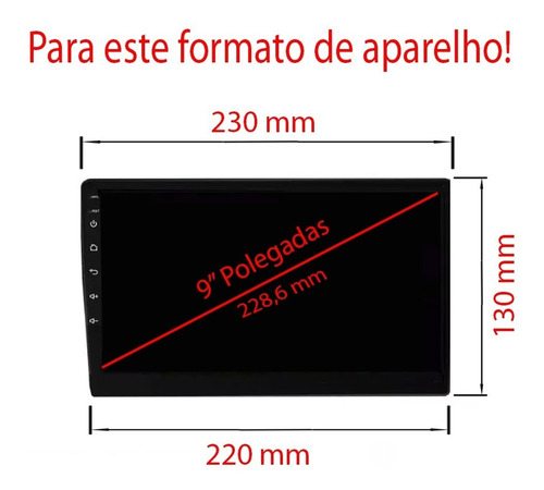 Imagem 5 de 5 de Moldura Multimidia Tela 9 Polegadas Honda Hrv 2015 A 2020
