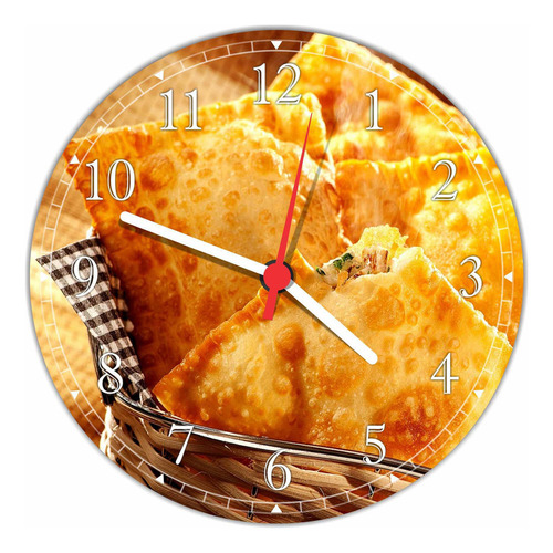 Relógio De Parede Pastel Padarias Salgado Gourmet Gg 50 Cm