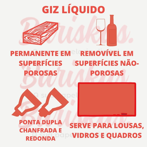 Giz Líquido Brw 6mm Prata