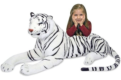 Melissa & Doug Giant Siberian White Tiger - Animal De Peluc