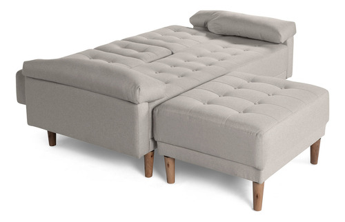 Sala Modular Praia Makora Essentials De Lino Reversible Color Gris