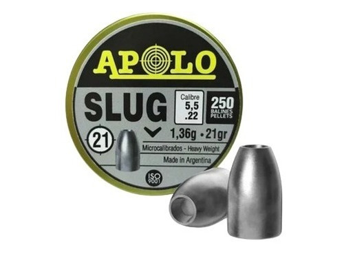Balines Apolo Slug 5,5 P.hueca - 21 Grains - 250 Unidades - 