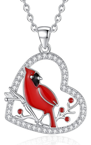 Lymyf Collar Cardenal Para Mujer Grabado Te Amo Más Corazón