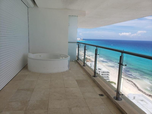 Imagen 16 de 24 de Departamento En Cancun, Frente Al Mar Piso 16 , Con 4 Recamaras Espectacular Vista Al Mar Caribe