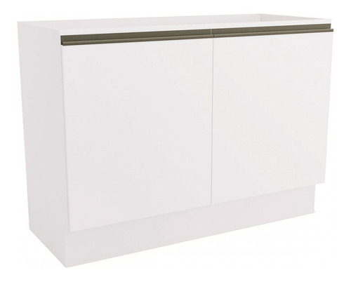 Balcão De Cozinha Para Pia 120 Cm Maxxi 2 Portas G745 Cor Branco