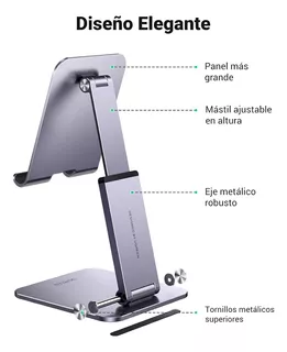 Ugreen Soporte Para iPad Aluminio Altura Ajustable Soporte Plegable Base Porta Tablet Compatible Con Tablets De 4''a 13''