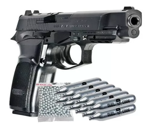 Pistola Co2 Asg Bersa Thunder Pro 10 Garrafas Balines Acero