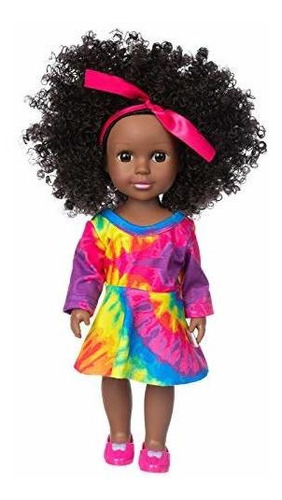 Muñeca Accesorio Zqdoll Black Baby Doll 14.5 Inch African Gi