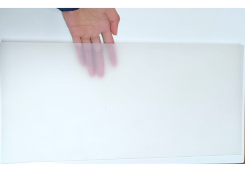 Placa Esmerilada Acrilico 2mm Espesor 19cm X 19cm Blanco