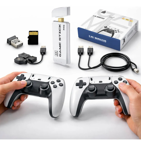 Vídeo Game Stick M15 Pro 4k 64gb C/ 2 Controles S/ Fio + 20m