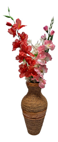 Jarron De Mimbre / Decoracion / Florero #906580 X 2 Piezas