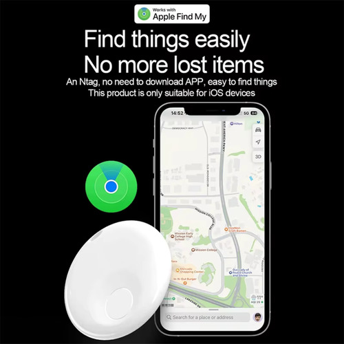 Mini Rastreador Gps Bluetooth Para Apple Find My Antipérdida Blanco