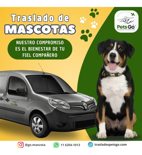 Traslado De Mascotas Terrestre Y Aéreo.