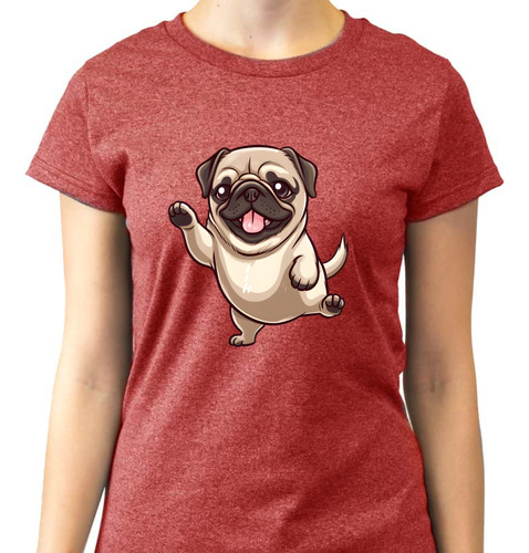 Playera Para Mujer Baile Lady Perro Pug Lover