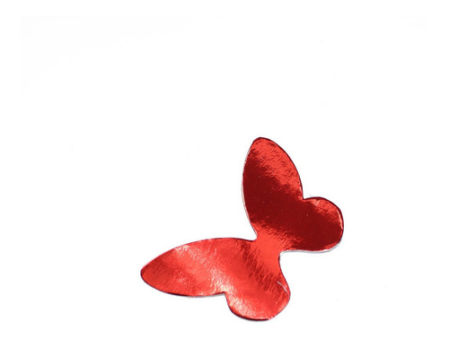 Item Decorativo Borboleta Lisa Vermelha 8und
