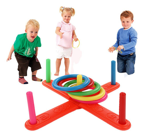 Set De Juego De Jardín Plastic Toss Quoits Para Exteriores