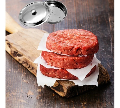 Imagen 3 de 8 de Molde Hamburguesa Acero Inoxidable D+m Bazar