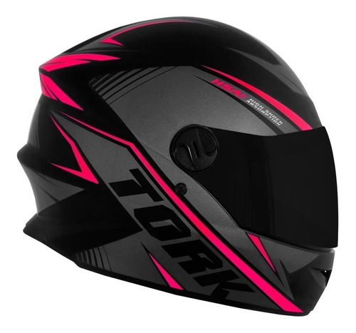 Imagem 4 de 4 de Capacete Moto Integral Pro Tork R8 Viseira Fumê Fechado