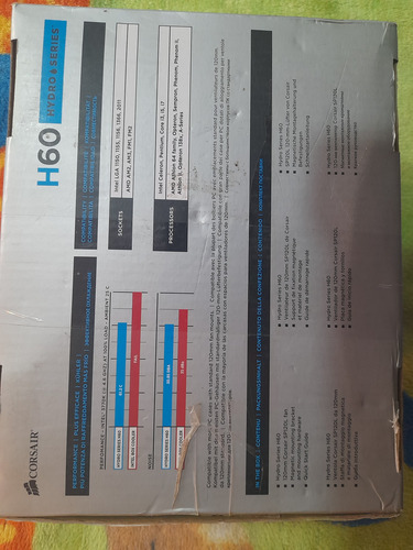 Corsair Hydro H60 Am4 1150 1151 2011 Negro (Usado)