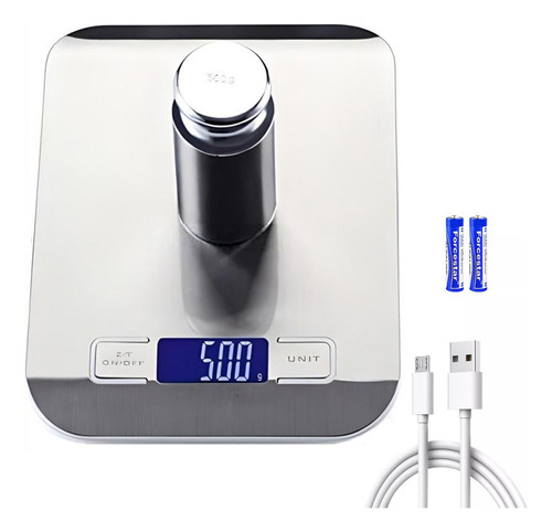 X 5kg Báscula De Cocina Digital Recargable Por Usb