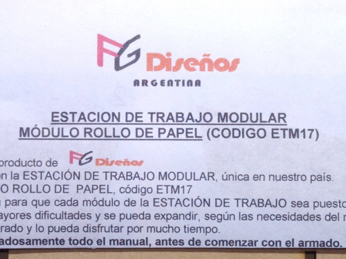 Imagen 6 de 9 de Nico Estacion Modular Trabajo Para Rollo De Aseo (etm 17)