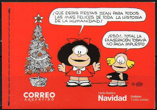 Argentina 2017. Caderneta De Natal Com Quadrinhos De Mafalda | Frete grátis
