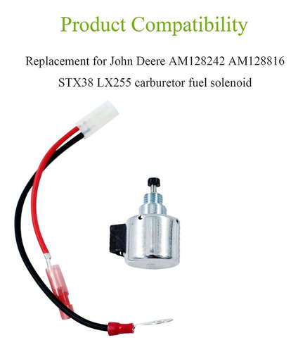 Válvula Solenoide John Deere Am128816 Stx38 Lx255 Ch11 Ch13
