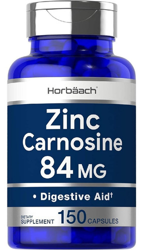 Carnosina De Zinc 84 Mg Horbäach 150 Capsulas Sabor Neutro