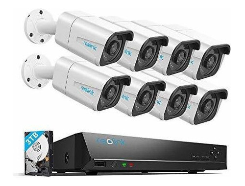 Sistema De Camara De Seguridad 4k 16ch Poe, 8 Camaras De Seg