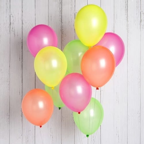 50 Globos Látex Fluor Medida R-9