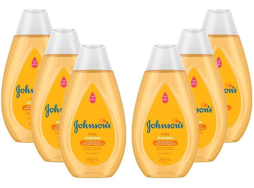 Kit Shampoo Johnsons Baby Regular 200ml Com 6 Unidades